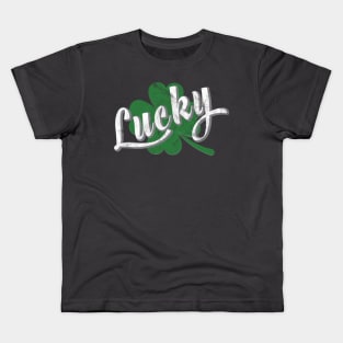 Lucky Irish shamrock design Kids T-Shirt